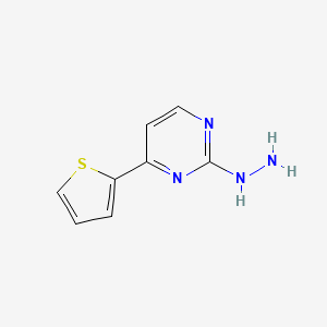 molecular formula C8H8N4S B2886462 2-Hydrazinyl-4-(thiophen-2-yl)pyrimidine CAS No. 931998-09-3