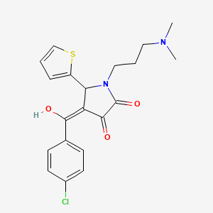 4-(4-chlorobenzoyl)-1-(3-(dimethylamino)propyl)-3-hydroxy-5-(thiophen-2-yl)-1H-pyrrol-2(5H)-one