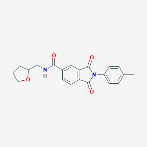 molecular formula C21H20N2O4 B288648 2-(4-methylphenyl)-1,3-dioxo-N-(tetrahydro-2-furanylmethyl)-5-isoindolinecarboxamide 