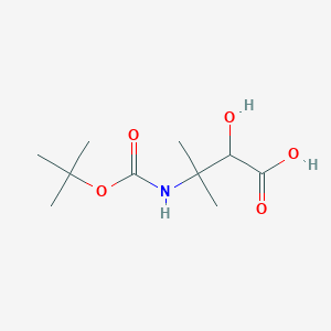molecular formula C10H19NO5 B2886481 2-Hydroxy-3-methyl-3-[(2-methylpropan-2-yl)oxycarbonylamino]butanoic acid CAS No. 2353803-17-3