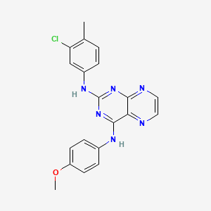 N2-(3-chloro-4-methylphenyl)-N4-(4-methoxyphenyl)pteridine-2,4-diamine