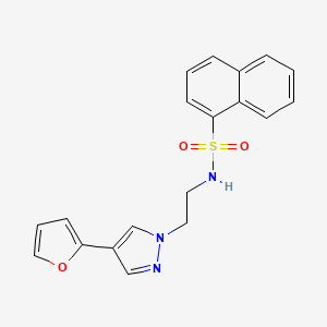 N-(2-(4-(furan-2-yl)-1H-pyrazol-1-yl)ethyl)naphthalene-1-sulfonamide