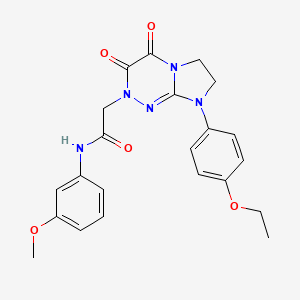 molecular formula C22H23N5O5 B2886491 2-(8-(4-乙氧基苯基)-3,4-二氧代-3,4,7,8-四氢咪唑并[2,1-c][1,2,4]三嗪-2(6H)-基)-N-(3-甲氧基苯基)乙酰胺 CAS No. 941996-27-6