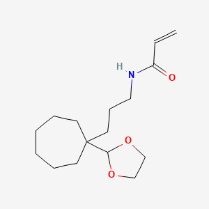 N-{3-[1-(1,3-dioxolan-2-yl)cycloheptyl]propyl}prop-2-enamide