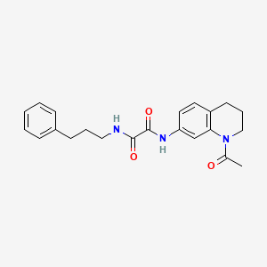 molecular formula C22H25N3O3 B2886511 N'-(1-acetyl-3,4-dihydro-2H-quinolin-7-yl)-N-(3-phenylpropyl)oxamide CAS No. 898424-16-3