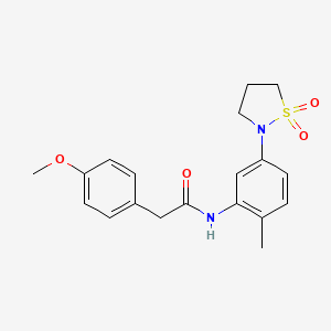 N-(5-(1,1-dioxidoisothiazolidin-2-yl)-2-methylphenyl)-2-(4-methoxyphenyl)acetamide