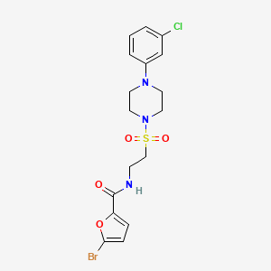 molecular formula C17H19BrClN3O4S B2886530 5-bromo-N-(2-((4-(3-chlorophenyl)piperazin-1-yl)sulfonyl)ethyl)furan-2-carboxamide CAS No. 941901-17-3