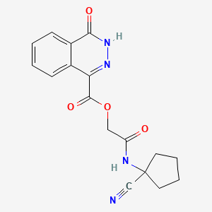 molecular formula C17H16N4O4 B2886532 [(1-Cyanocyclopentyl)carbamoyl]methyl 4-oxo-3,4-dihydrophthalazine-1-carboxylate CAS No. 1002609-19-9