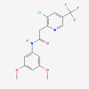 2-[3-chloro-5-(trifluoromethyl)pyridin-2-yl]-N-(3,5-dimethoxyphenyl)acetamide