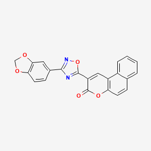 2-[3-(2H-1,3-benzodioxol-5-yl)-1,2,4-oxadiazol-5-yl]-3H-benzo[f]chromen-3-one