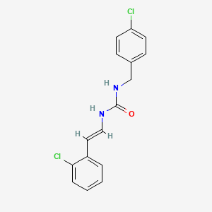 molecular formula C16H14Cl2N2O B2886553 N-(4-氯苄基)-N'-(2-氯苯乙烯基)脲 CAS No. 339278-74-9