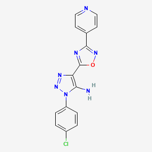 3-(4-Chlorophenyl)-5-(3-pyridin-4-yl-1,2,4-oxadiazol-5-yl)triazol-4-amine