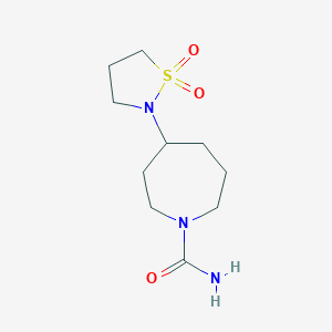 4-(1,1-Dioxo-1,2-thiazolidin-2-yl)azepane-1-carboxamide