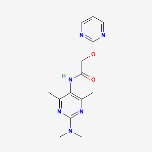 N-(2-(dimethylamino)-4,6-dimethylpyrimidin-5-yl)-2-(pyrimidin-2-yloxy)acetamide