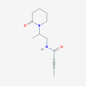 molecular formula C12H18N2O2 B2886567 N-[2-(2-氧代哌啶-1-基)丙基]丁-2-炔酰胺 CAS No. 2411248-53-6