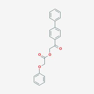 molecular formula C22H18O4 B288657 2-[1,1'-Biphenyl]-4-yl-2-oxoethyl phenoxyacetate 