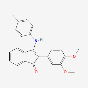 2-(3,4-Dimethoxyphenyl)-3-((4-methylphenyl)amino)inden-1-one