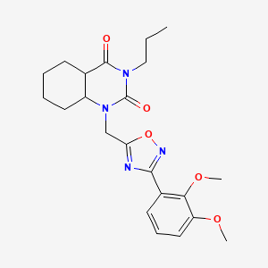 1-{[3-(2,3-Dimethoxyphenyl)-1,2,4-oxadiazol-5-yl]methyl}-3-propyl-1,2,3,4-tetrahydroquinazoline-2,4-dione