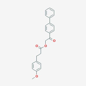molecular formula C24H22O4 B288658 2-[1,1'-Biphenyl]-4-yl-2-oxoethyl 3-(4-methoxyphenyl)propanoate 