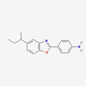 molecular formula C17H18N2O B2886580 4-[5-(Butan-2-yl)-1,3-benzoxazol-2-yl]aniline CAS No. 423150-86-1