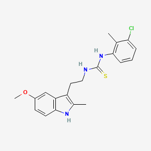 molecular formula C20H22ClN3OS B2886585 1-(3-chloro-2-methylphenyl)-3-(2-(5-methoxy-2-methyl-1H-indol-3-yl)ethyl)thiourea CAS No. 847390-18-5