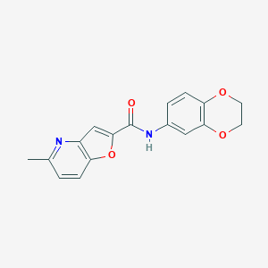 molecular formula C17H14N2O4 B2886586 N-(2,3-二氢苯并[b][1,4]二氧杂环-6-基)-5-甲基呋并[3,2-b]吡啶-2-甲酰胺 CAS No. 941881-40-9