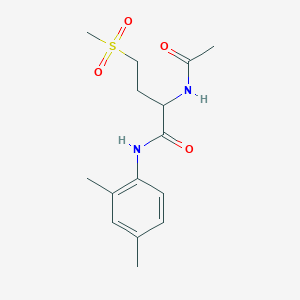 molecular formula C15H22N2O4S B2886589 2-acetamido-N-(2,4-dimethylphenyl)-4-methylsulfonylbutanamide CAS No. 1008268-01-6
