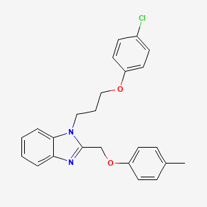 molecular formula C24H23ClN2O2 B2886590 1-(3-(4-chlorophenoxy)propyl)-2-((p-tolyloxy)methyl)-1H-benzo[d]imidazole CAS No. 537009-21-5