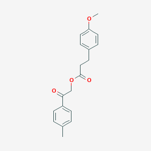 molecular formula C19H20O4 B288660 2-(4-Methylphenyl)-2-oxoethyl 3-(4-methoxyphenyl)propanoate 