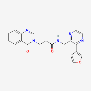 N-((3-(furan-3-yl)pyrazin-2-yl)methyl)-3-(4-oxoquinazolin-3(4H)-yl)propanamide