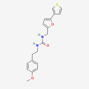molecular formula C19H20N2O3S B2886610 1-(4-Methoxyphenethyl)-3-((5-(thiophen-3-yl)furan-2-yl)methyl)urea CAS No. 2034487-18-6