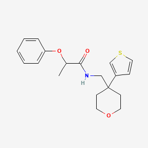 2-phenoxy-N-((4-(thiophen-3-yl)tetrahydro-2H-pyran-4-yl)methyl)propanamide