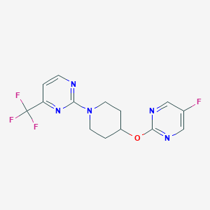 2-[4-(5-Fluoropyrimidin-2-yl)oxypiperidin-1-yl]-4-(trifluoromethyl)pyrimidine
