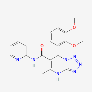 molecular formula C19H19N7O3 B2886624 7-(2,3-二甲氧基苯基)-5-甲基-N-吡啶-2-基-4,7-二氢四唑并[1,5-a]嘧啶-6-甲酰胺 CAS No. 443329-69-9