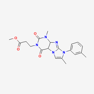 molecular formula C20H21N5O4 B2886635 methyl 3-[1,7-dimethyl-8-(3-methylphenyl)-2,4-dioxo-1H,2H,3H,4H,8H-imidazo[1,2-g]purin-3-yl]propanoate CAS No. 887672-38-0