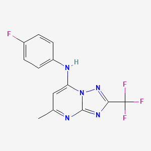 N-(4-fluorophenyl)-5-methyl-2-(trifluoromethyl)-[1,2,4]triazolo[1,5-a]pyrimidin-7-amine