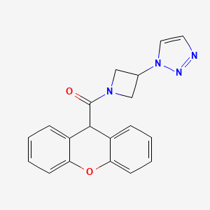 molecular formula C19H16N4O2 B2886644 (3-(1H-1,2,3-triazol-1-yl)azetidin-1-yl)(9H-xanthen-9-yl)methanone CAS No. 2034430-48-1