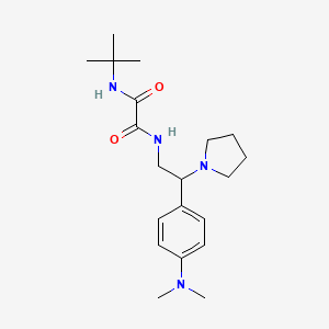 N1-(tert-butyl)-N2-(2-(4-(dimethylamino)phenyl)-2-(pyrrolidin-1-yl)ethyl)oxalamide