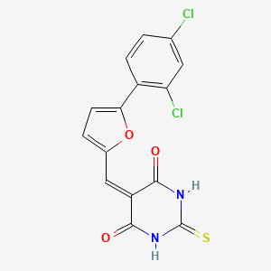 5-{[5-(2,4-dichlorophenyl)furan-2-yl]methylidene}-2-thioxodihydropyrimidine-4,6(1H,5H)-dione