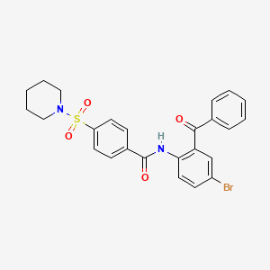 N-(2-benzoyl-4-bromophenyl)-4-(piperidin-1-ylsulfonyl)benzamide