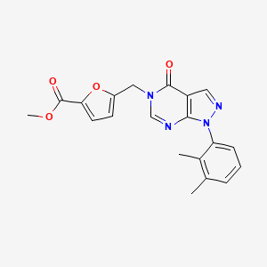 molecular formula C20H18N4O4 B2886665 5-[[1-(2,3-二甲基苯基)-4-氧代吡唑并[3,4-d]嘧啶-5-基]甲基]呋喃-2-甲酸甲酯 CAS No. 894994-74-2