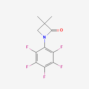 molecular formula C11H8F5NO B2886666 3,3-二甲基-1-(2,3,4,5,6-五氟苯基)-2-氮杂环丙酮 CAS No. 341965-78-4