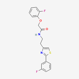 molecular formula C19H16F2N2O2S B2886667 2-(2-fluorophenoxy)-N-[2-[2-(3-fluorophenyl)-1,3-thiazol-4-yl]ethyl]acetamide CAS No. 923107-22-6