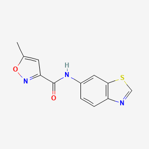 molecular formula C12H9N3O2S B2886670 N-(苯并[d]噻唑-6-基)-5-甲基异恶唑-3-甲酰胺 CAS No. 952818-49-4