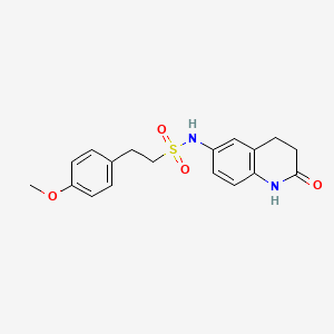 2-(4-methoxyphenyl)-N-(2-oxo-1,2,3,4-tetrahydroquinolin-6-yl)ethane-1-sulfonamide