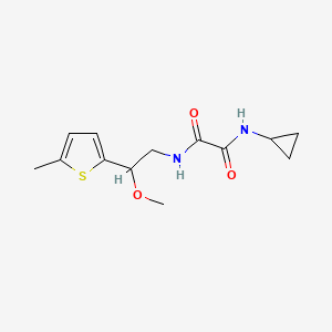 molecular formula C13H18N2O3S B2886699 N1-环丙基-N2-(2-甲氧基-2-(5-甲基噻吩-2-基)乙基)草酰胺 CAS No. 1448133-11-6