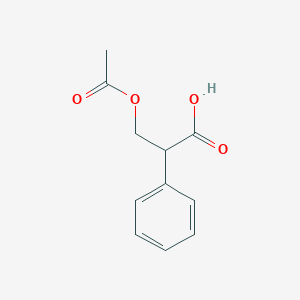molecular formula C11H12O4 B028867 3-Acetoxy-2-phenylpropanoic acid CAS No. 14510-36-2