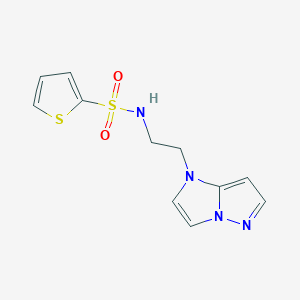 B2886703 N-(2-(1H-imidazo[1,2-b]pyrazol-1-yl)ethyl)thiophene-2-sulfonamide CAS No. 1797086-26-0