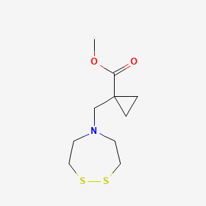 molecular formula C10H17NO2S2 B2886721 Methyl 1-(1,2,5-dithiazepan-5-ylmethyl)cyclopropane-1-carboxylate CAS No. 2224497-65-6
