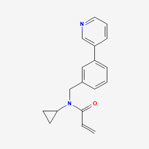 N-cyclopropyl-N-{[3-(pyridin-3-yl)phenyl]methyl}prop-2-enamide